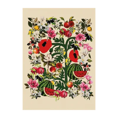 Pomegranate & Flowers